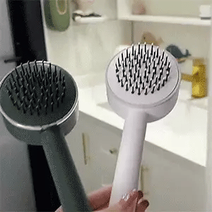 Cepillo de pelo autolimpiable con un clic, cojín de aire para masaje capilar y cerdas antiencrespamiento
