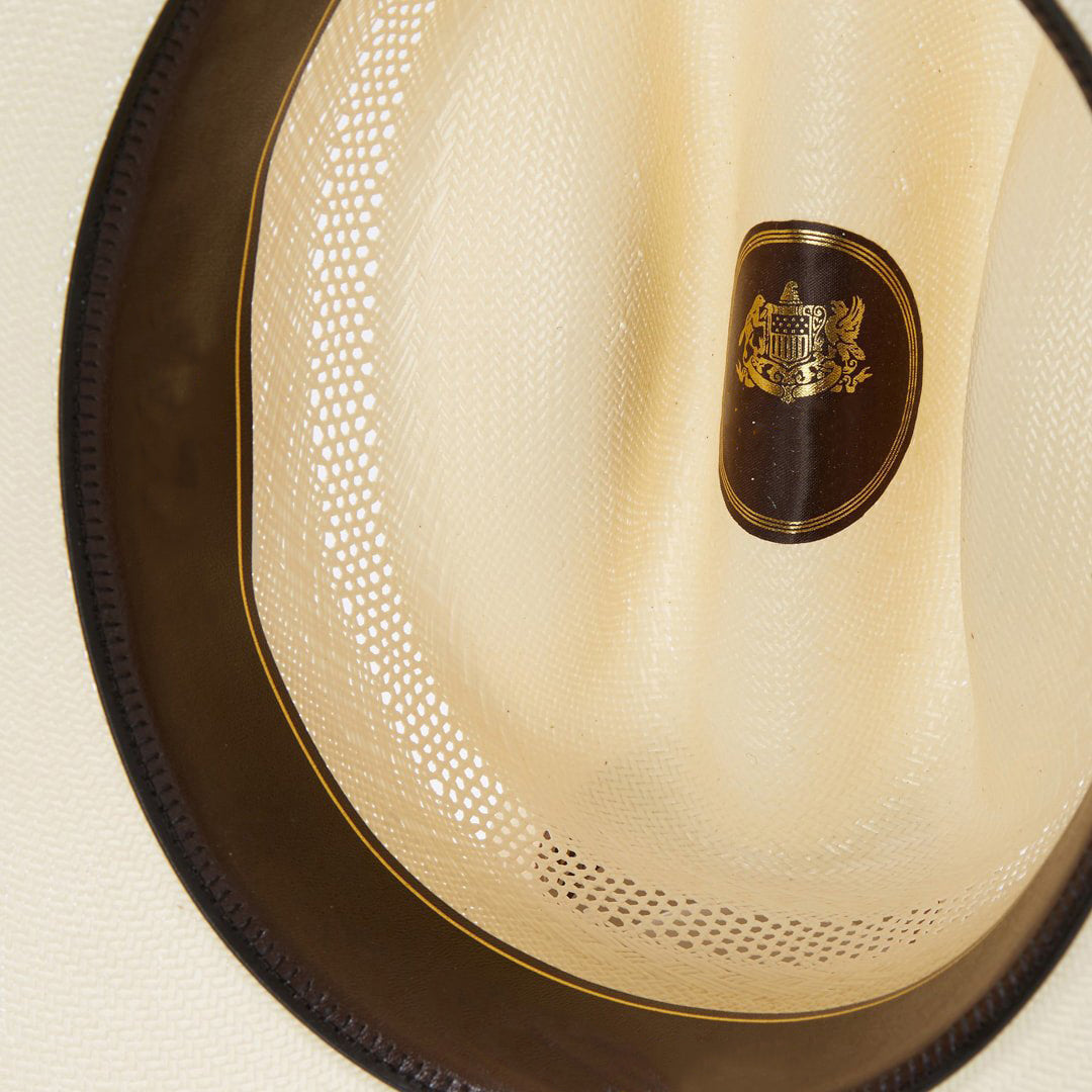 Woven Straw Western Hat with Leather Band – Ventilated Cattleman Crown for Men & Women