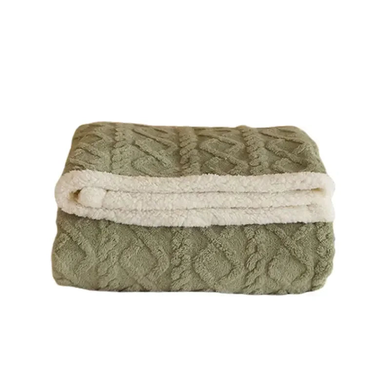 Reversible Sherpa Fleece Blanket Plush Microfiber Winter Throw for Bed Couch Queen King Twin Soft Warm Double-Sided Lightweight Machine