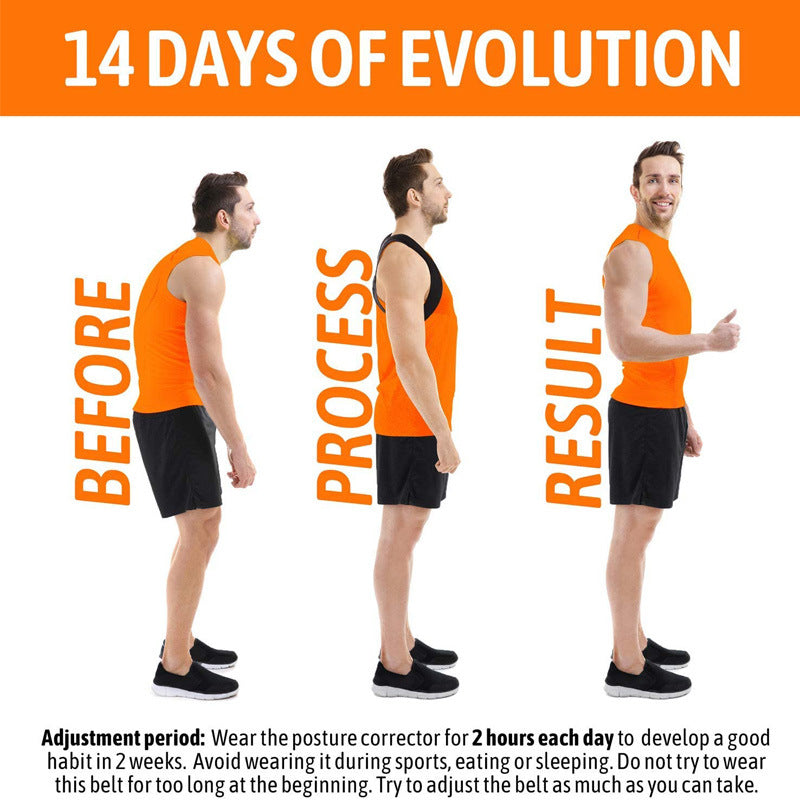 Posture Support Brace for Upper Back and Shoulders – Adjustable Alignment Trainer for Men and Women