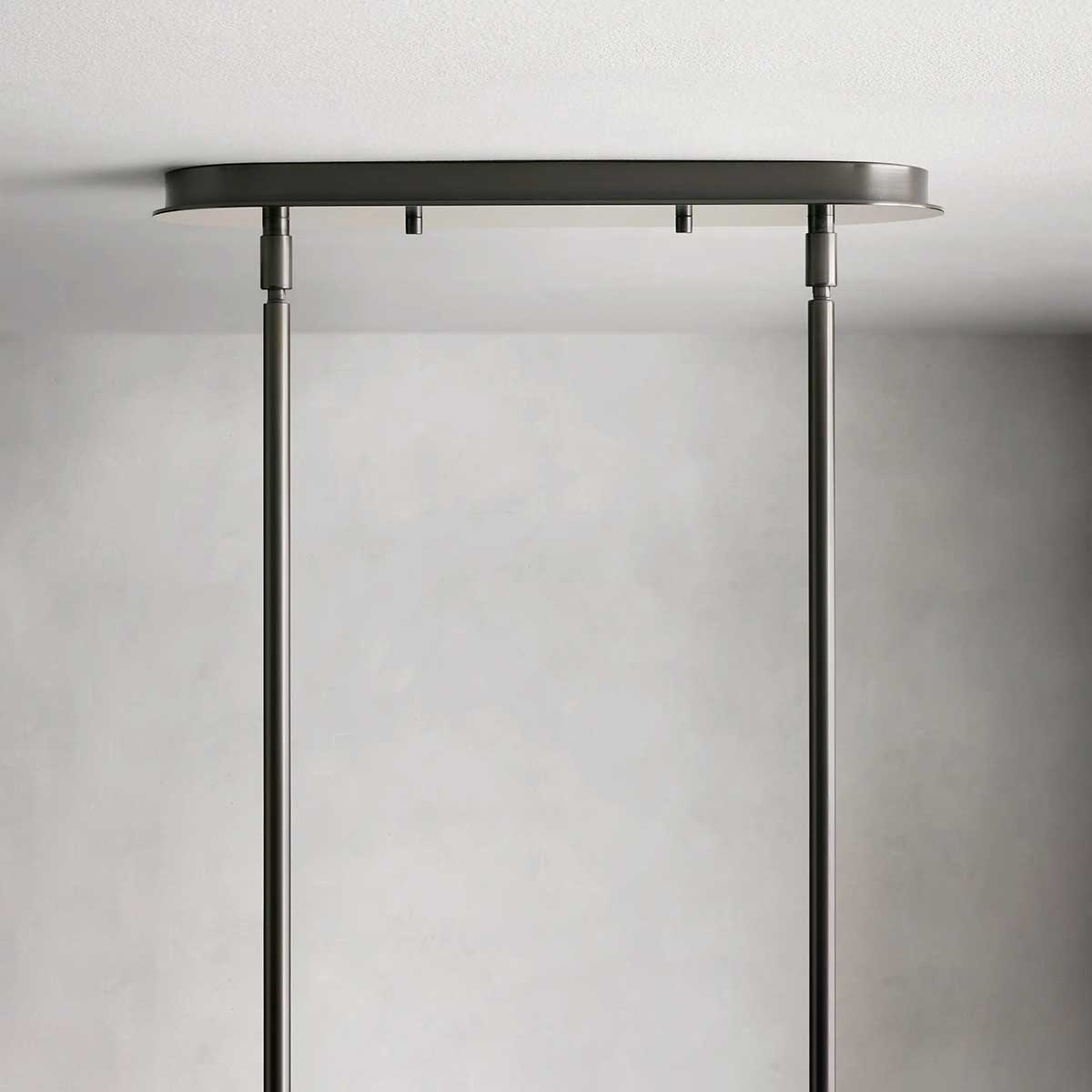 Industrial Pendant Light with Frosted Glass Tubes for Dining Room and Kitchen Island – Adjustable Drop Brass or Bronze – 4 or 5 Socket