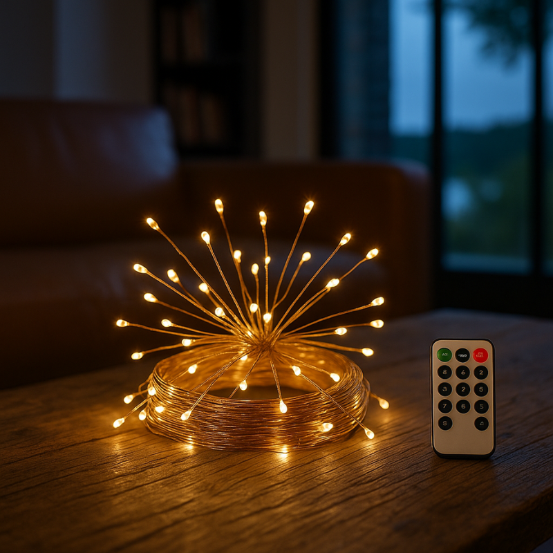 FlexiGlow | Outdoor String Lights with Remote Control & Flexible Design | Create Enchanting Ambiance for Parties and Events