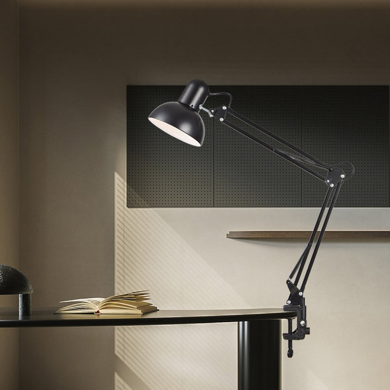 Modern Metal Desk Lamp with Adjustable Head – E26 Socket Table Light for Bedroom, Office & Living Room