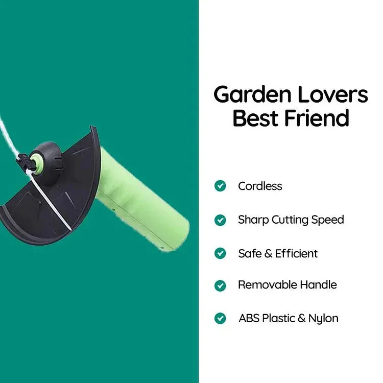 Cortabordes de mano a batería con mango extensible ajustable para recortar césped alrededor de árboles, vallas, parterres y bordes de jardín