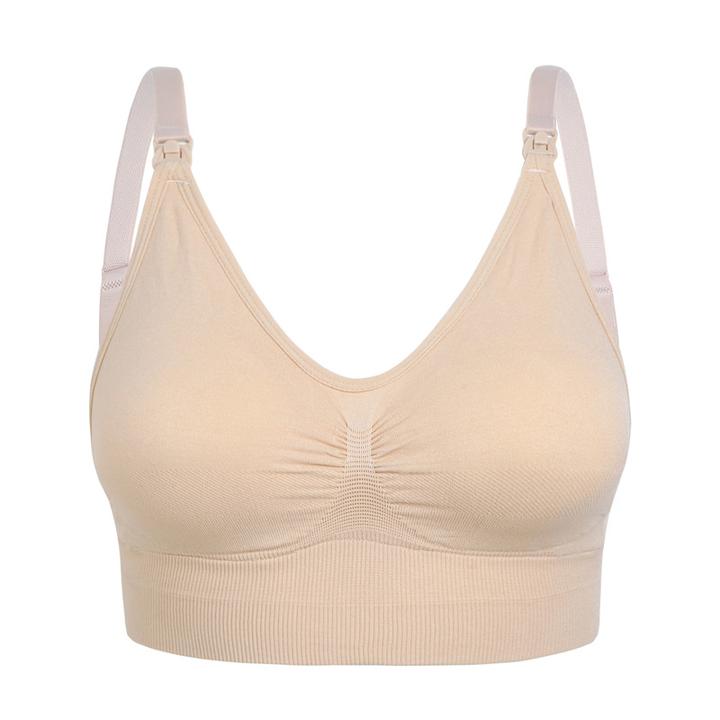 Hands-Free Pumping Nursing Bra with Front Access for Breastfeeding Moms – Wireless Support & Universal Flange Compatibility
