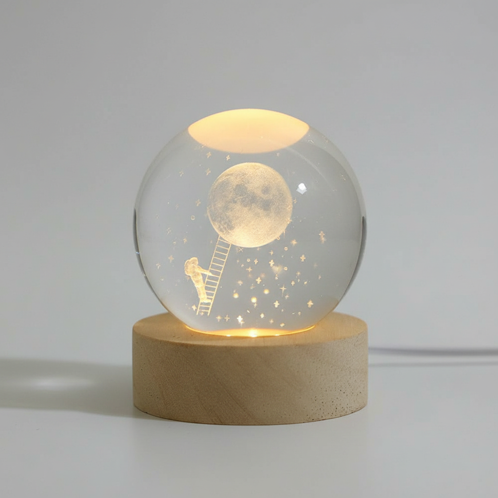 3D Engraved LED Lamp - Night Light with Warm White Glow - Home Decor