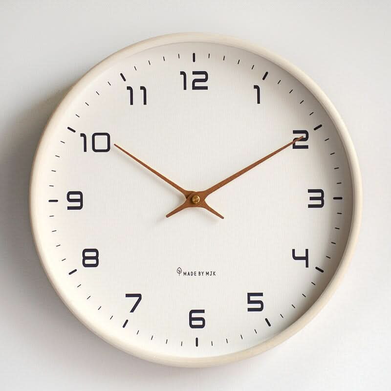 NordWood – Reloj de pared de madera escandinavo – Diseño minimalista y atemporal
