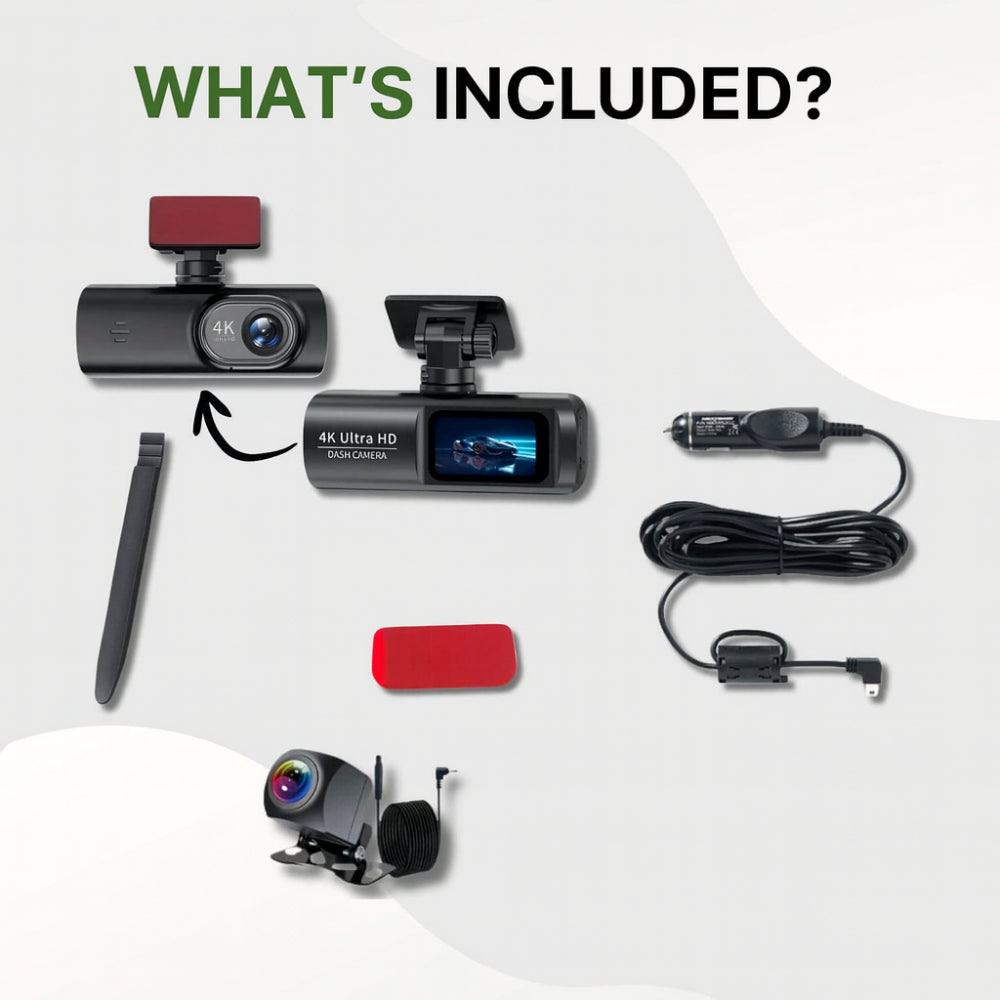 Ultra Vision | Cámara para salpicadero 4K Ultra HD con visión nocturna y GPS | Grabadora compacta para vehículos para una mayor seguridad