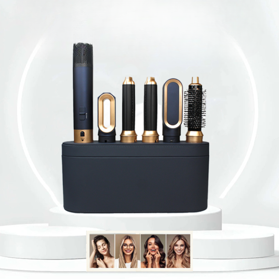 AuraStyle | 5-in-1 Ionic Hair Styling Tool with Interchangeable Heads | Versatile Solution for Effortless Styling