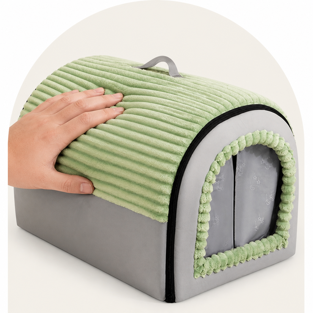 Ortekor Insulated Washable Pet Cave Bed (Removable Cover)