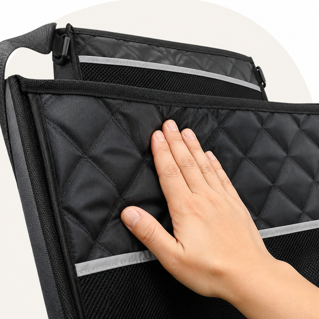 Ortekor Oxford Fabric & Machine-Washable Car Seat Extender (Storage Pocket)
