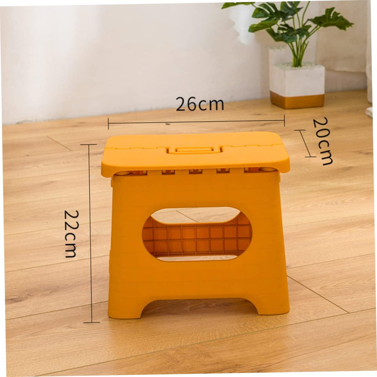 Folding Step Stool with Handle for Kids and Adults – Portable Kitchen & Bathroom Stepping Aid – Lightweight Collapsible Footstool for Home,