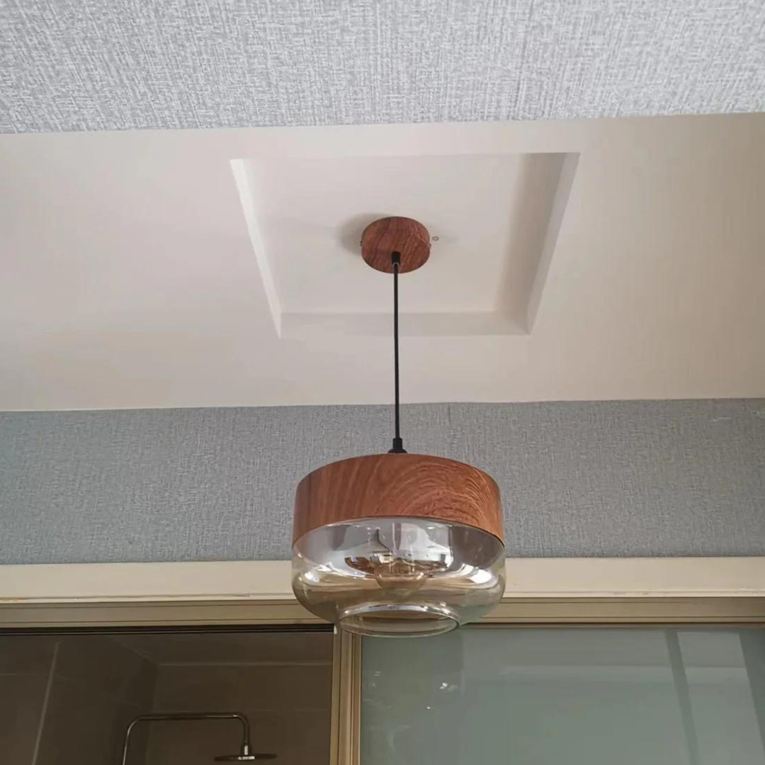 Hanging Ceiling Fixture with Smoked Glass Shade 10 Inch Adjustable Height E27 Socket for Dining Room Kitchen Island Modern Farmhouse Breakfa