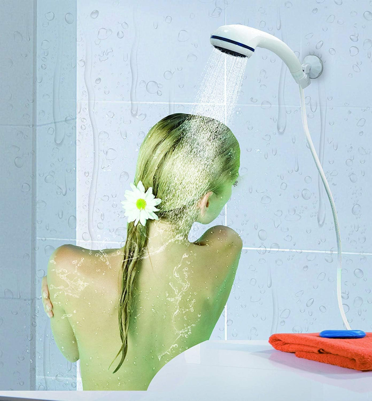 Ducha para exteriores | Ducha portátil de camping con batería recargable | Diseño ligero para un uso fácil