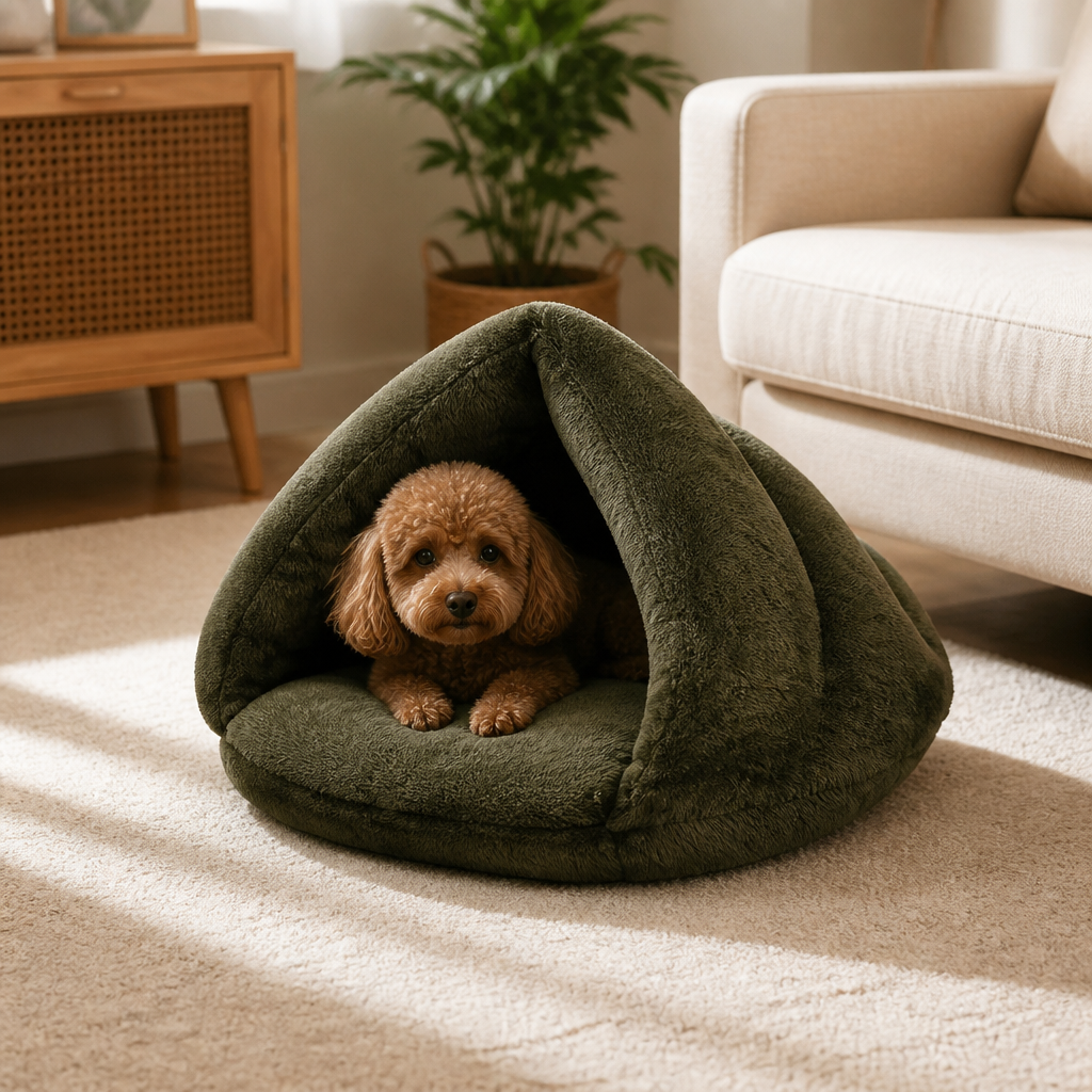 Ortekor Cozy Triangular Nook & Soft Polyester Pet Bed