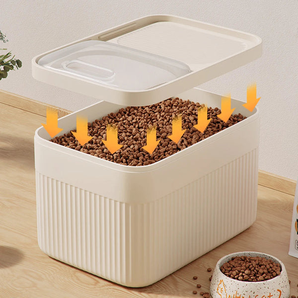 Contenedor de almacenamiento hermético para comida de perro Ortekor con tapa de cierre seguro | Almacenamiento de comida para mascotas libre de BPA para mayor frescura y control de olores