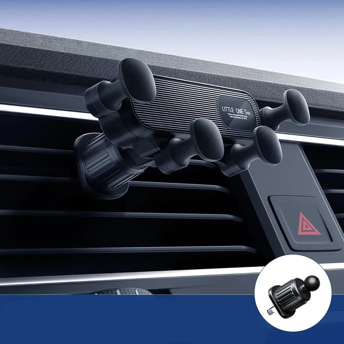 Vent Mount Smartphone Cradle for Car with 5-Point Grip | Secure Phone Dock for Dashboard Air Vent | Universal Adjustable Holder for iPhone