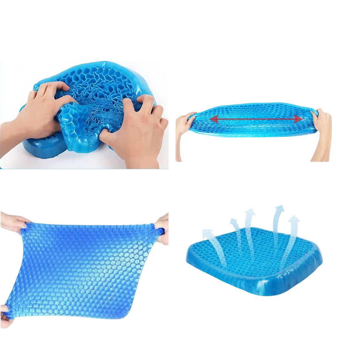 Gel Seat Cushion for Tailbone Pain Relief | Pressure-Distributing Support Pad for Office Chair, Car & Wheelchair | Orthopedic Sitting