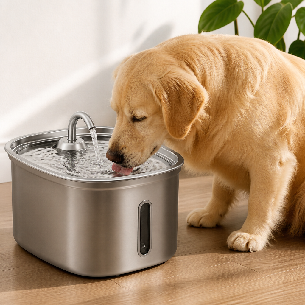 Ortekor 7L Stainless Steel & Filtered Pet Water Fountain