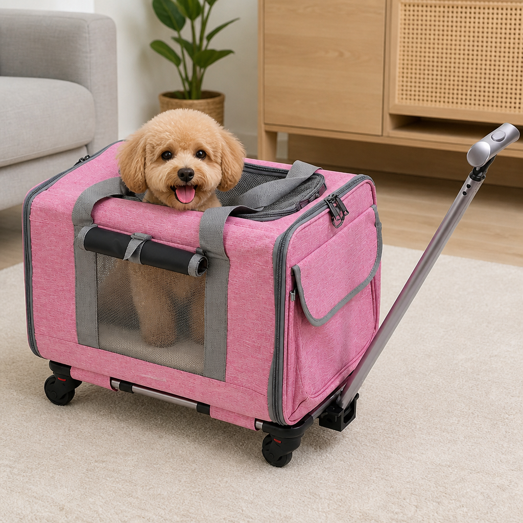 Ortekor Airline-Approved Rolling & Foldable Pet Carrier