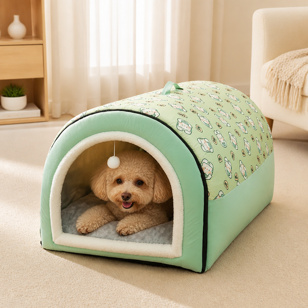 Ortekor Arctic Velvet Winter Warm Dog House (Removable Cover)