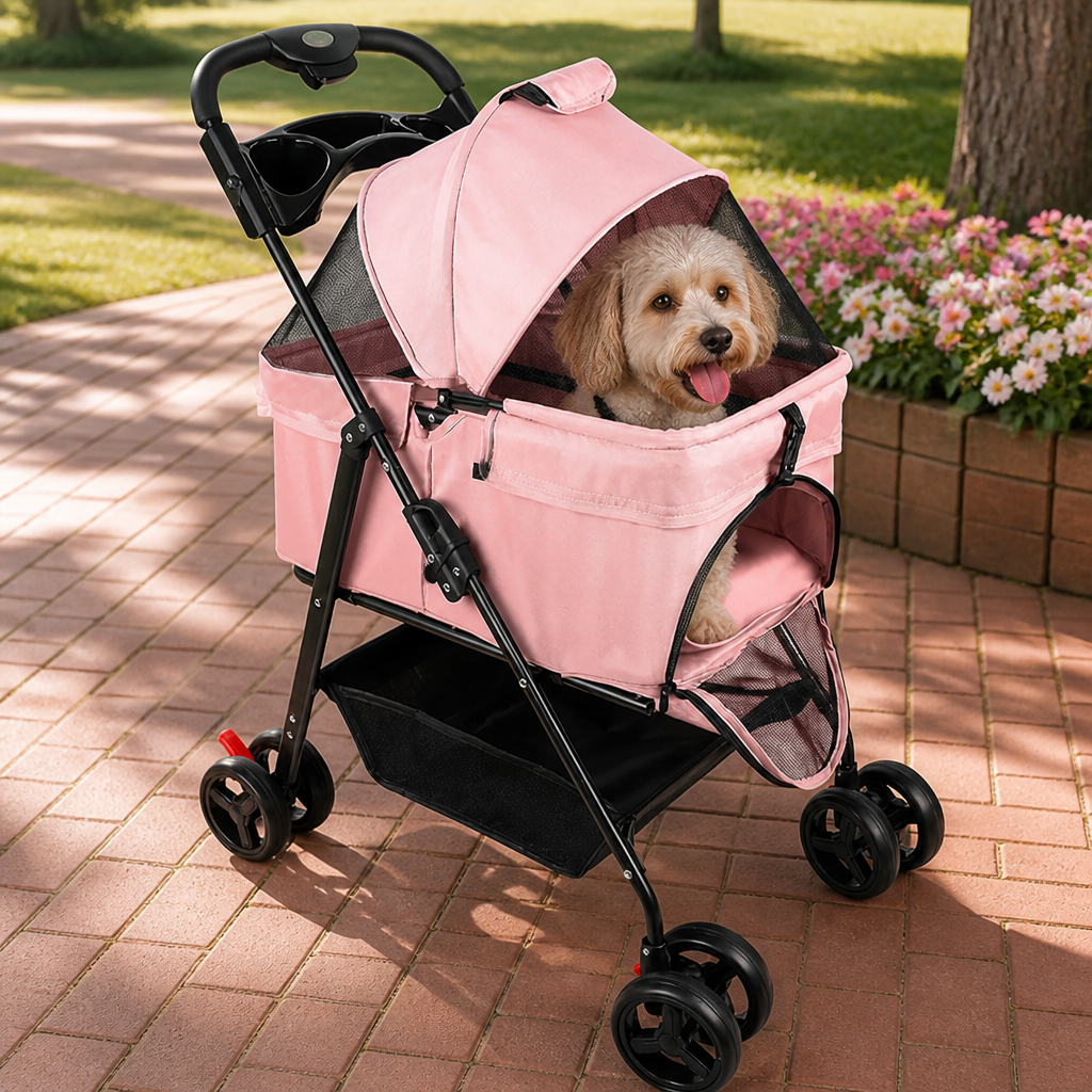 Ortekor Foldable & Detachable Pet Stroller (One-Touch Fold)