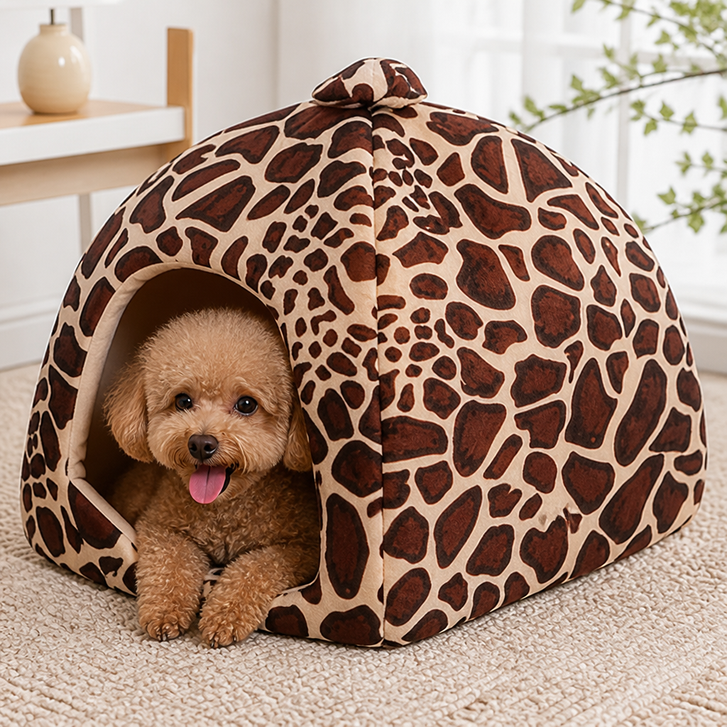 Ortekor Foldable Plush Pet Tent (Strawberry Shape)