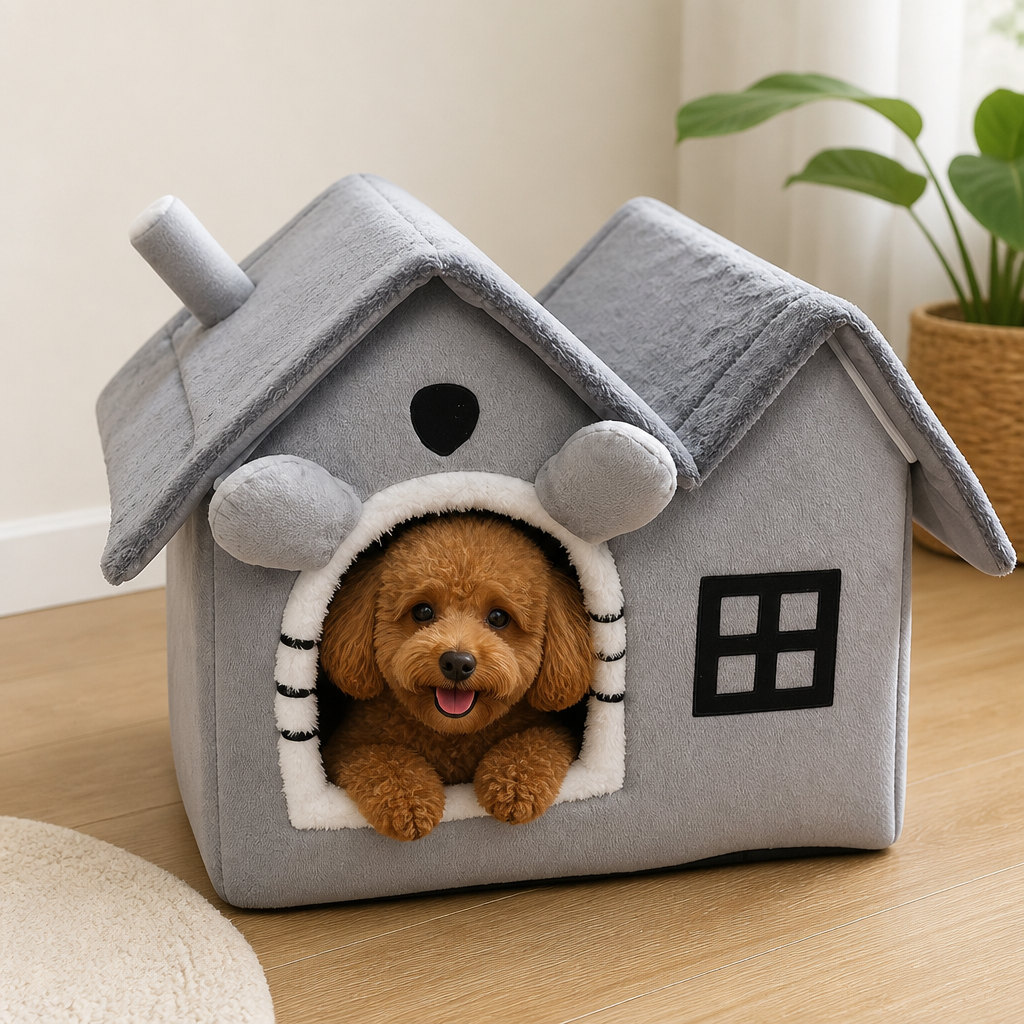 Ortekor Foldable Plush & Warm Pet House