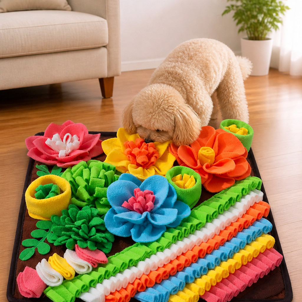 Ortekor Interactive Slow-Feeding Snuffle Mat (Machine-Washable)