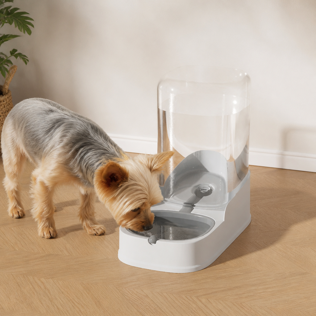 Ortekor Large Capacity Gravity-Fed Ceramic Pet Feeder & Water Dispenser
