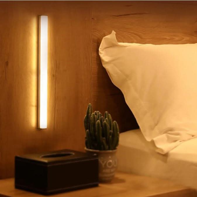 Motion-Activated LED Under Cabinet Light Bar – Battery or USB Powered Wireless Stick-On Lighting for Closets, Pantries & Drawers