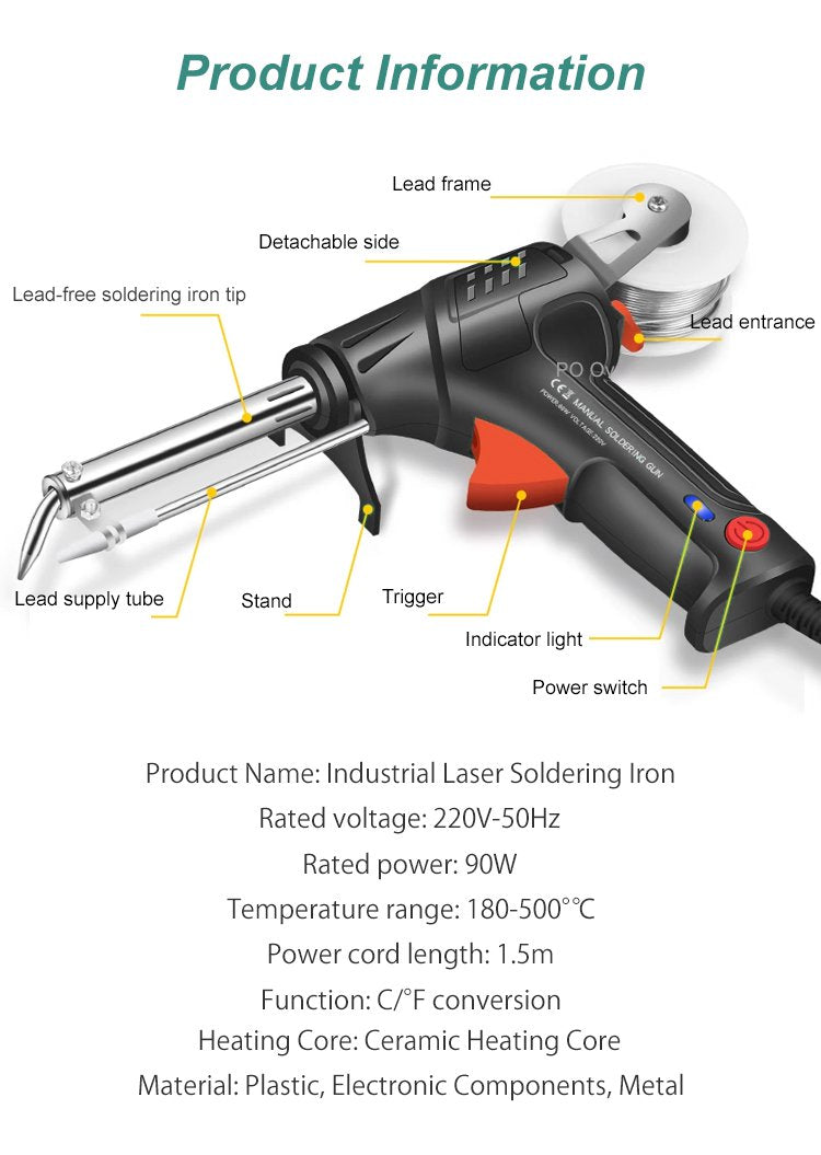 Portable Soldering Iron Kit with 20-Second Heat-Up Time – 2-in-1 Electric Soldering and Cutting Tool for DIY Electronics, Jewelry Repair
