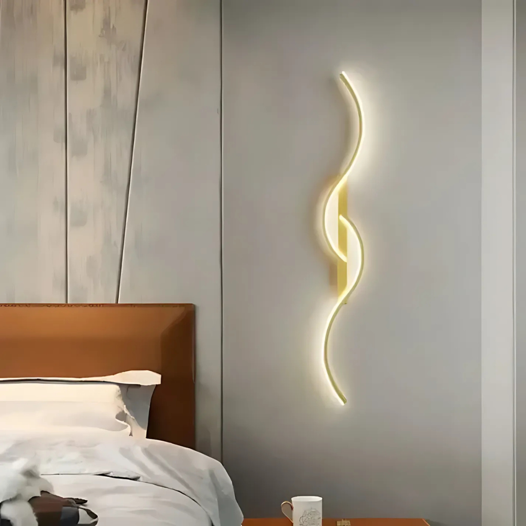 Elegante lámpara de pared LED de aluminio: iluminación interior con estilo para espacios modernos