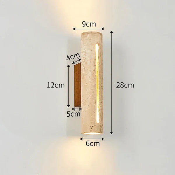 TRAVALIVA – Elegant Travertine Wall Sconce for Modern Interiors