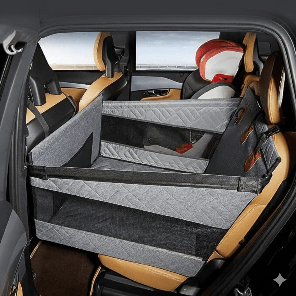 Ortekor | Alfombrilla impermeable para coche para perros con espuma viscoelástica y diseño antideslizante | Ajuste universal para mayor comodidad y protección