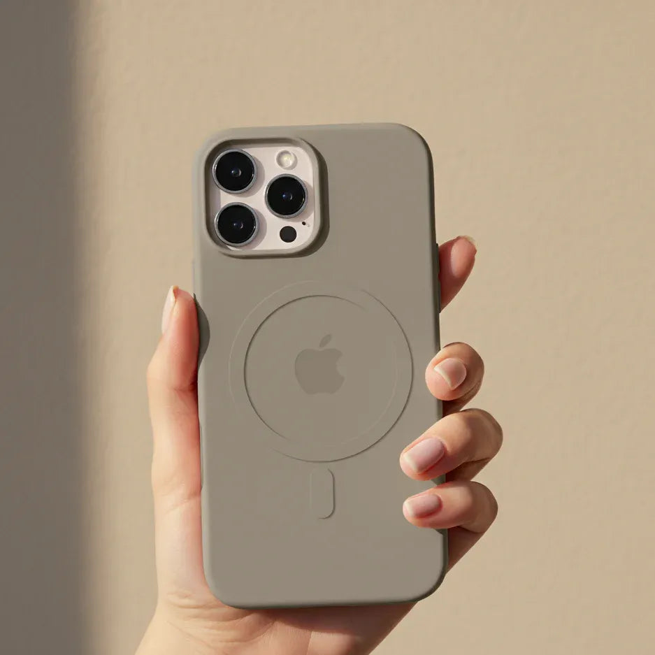iPhone Case with MagSafe, Slim Liquid Silicone iPhone 16 Case, Shockproof iPhone 15 Case for Everyday Use