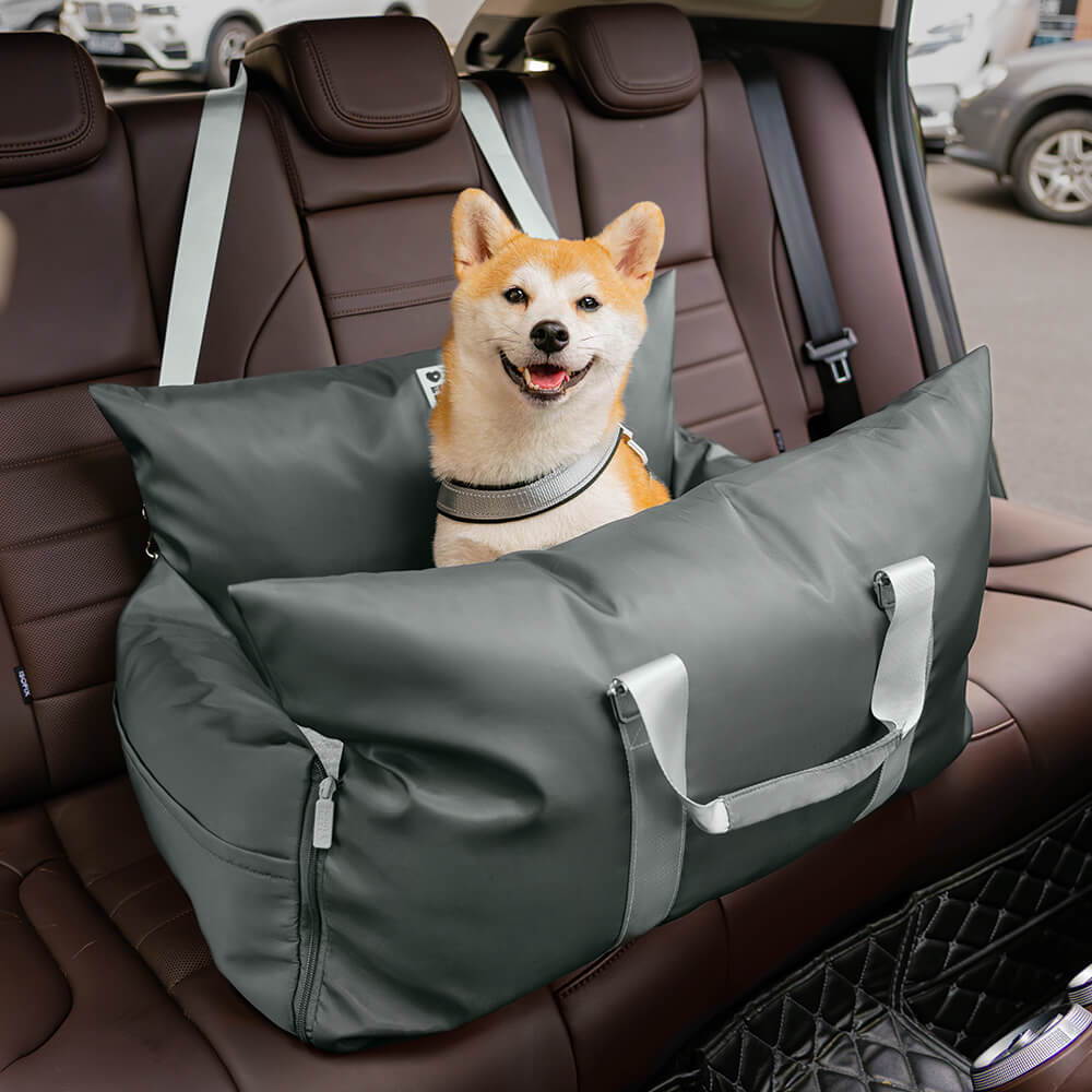 Cama de coche para mascotas Comfort Pet | Asiento para perros con cinturones de seguridad ajustables y base antideslizante | Ideal para viajes y uso en casa