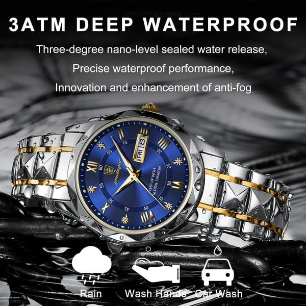 Reloj para hombre resistente al agua prémium con esfera luminosa