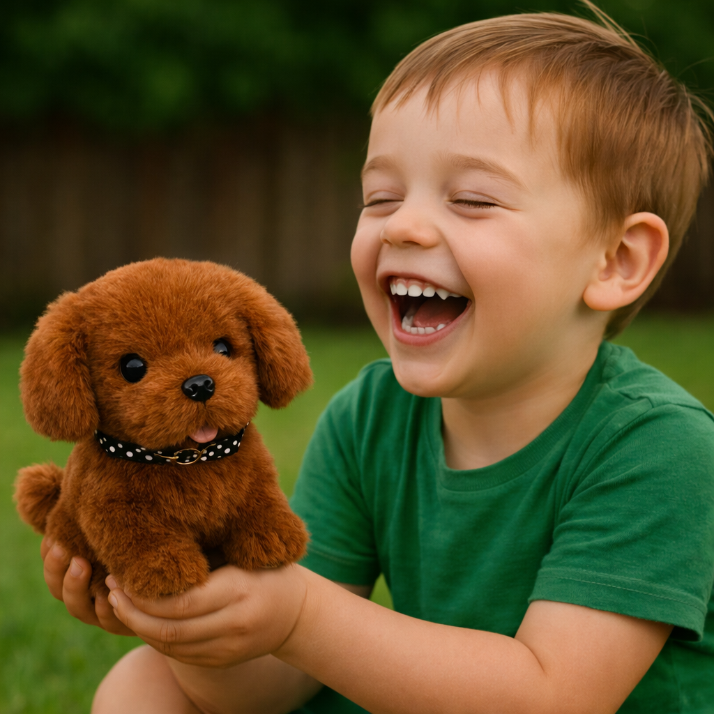 Cachorro robot interactivo | Juguete de peluche con movimientos realistas | Compañero cautivador para niños