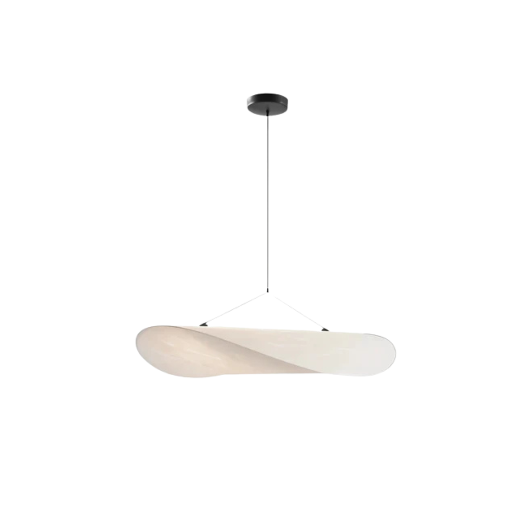 Lámpara colgante estilo Japandi con pantalla de tela – Lámpara de techo hecha a mano para comedor, sala de estar o dormitorio