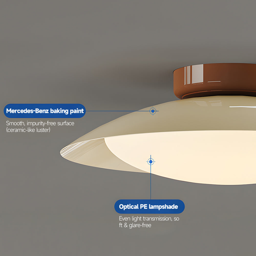 Lámpara LED de montaje empotrado con armazón de metal de 18 pulgadas, acabado marrón verdoso, para dormitorio, sala de estar, comedor y pasillo, iluminación de ambiente moderna y retro