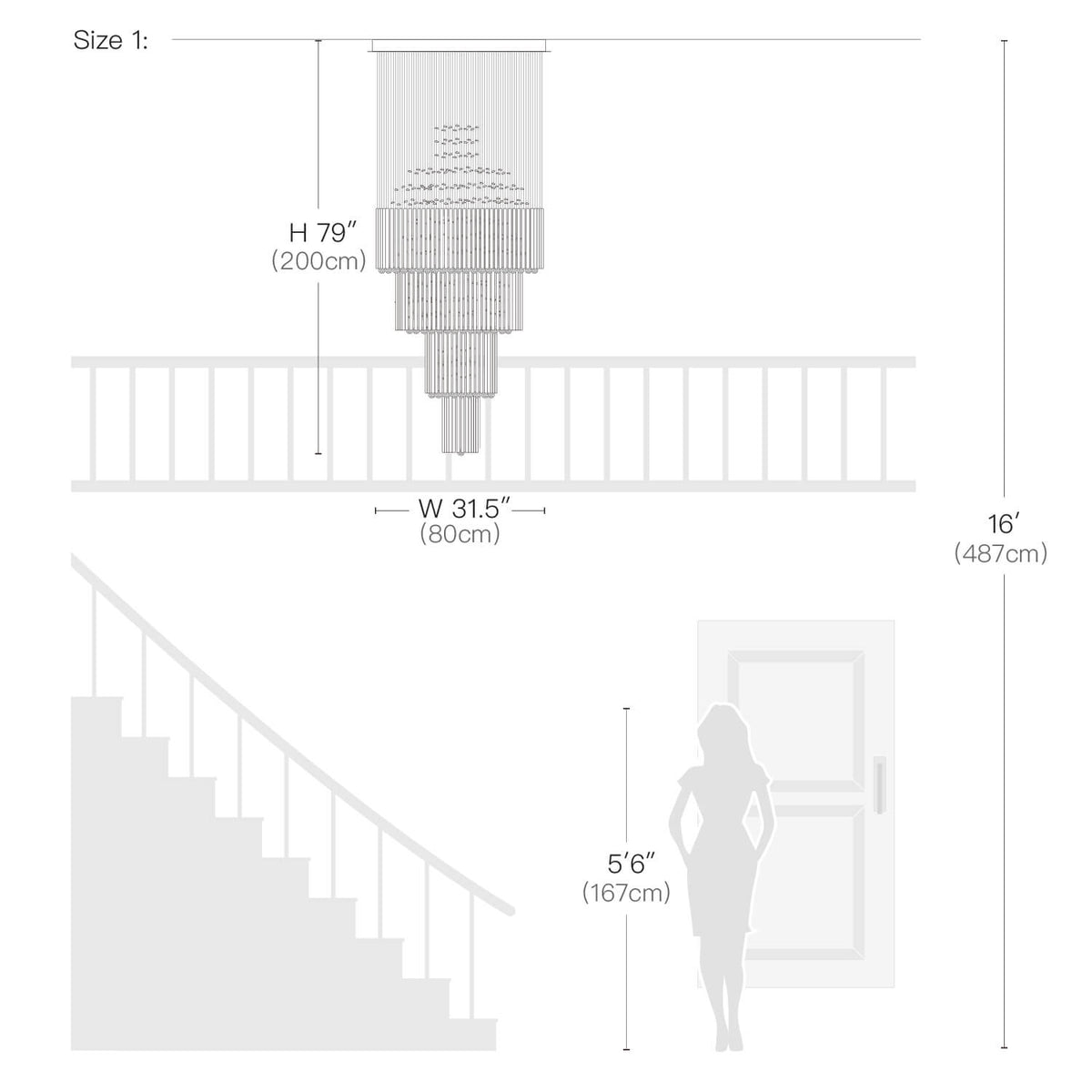 Spiral Crystal Chandelier with Adjustable Height for Grand Entryways and Foyers