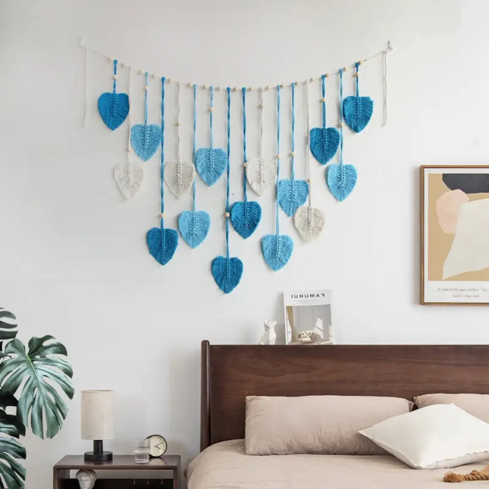 Arte de pared de luna - Macramé hecho a mano, decoración inspirada en la naturaleza