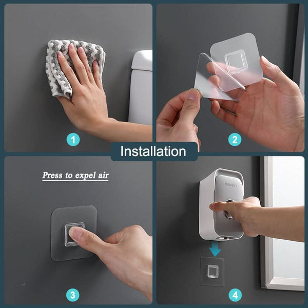 PRESSIQ – Dispensador manual de pasta de dientes para un baño organizado