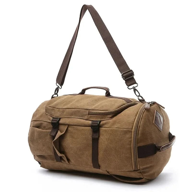 Bolso de lona versátil para hombre con gran capacidad y diseño elegante | Ideal para viajes y uso diario