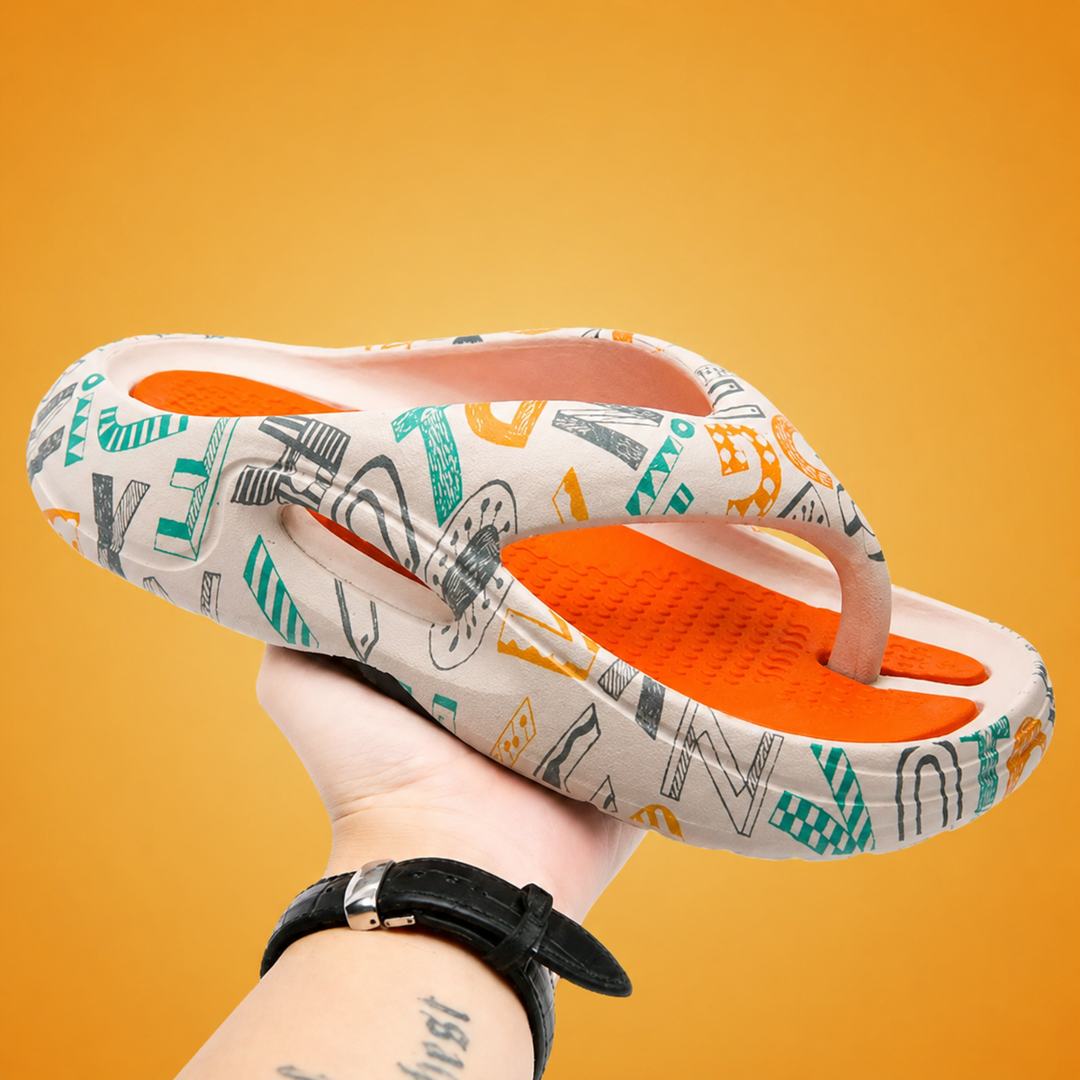 Sandalias de hombre, chanclas cómodas con suela gruesa acolchada y agarre deportivo, sandalias tipo slide ligeras para hombre