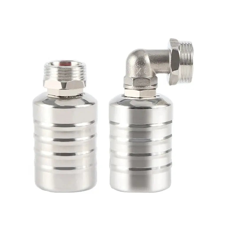 Compact Stainless Steel Float Valve for Automatic Water Level Control in Tanks, Barrels & Ponds