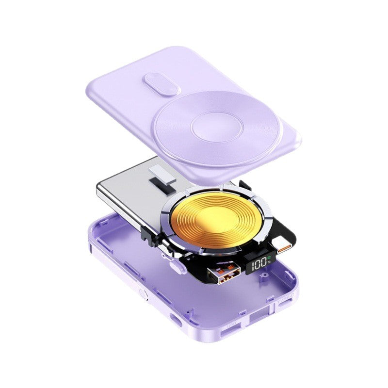 Cargador portátil con soporte, batería externa portátil para iPhone, Samsung y Android, cargador de teléfono portátil con pantalla
