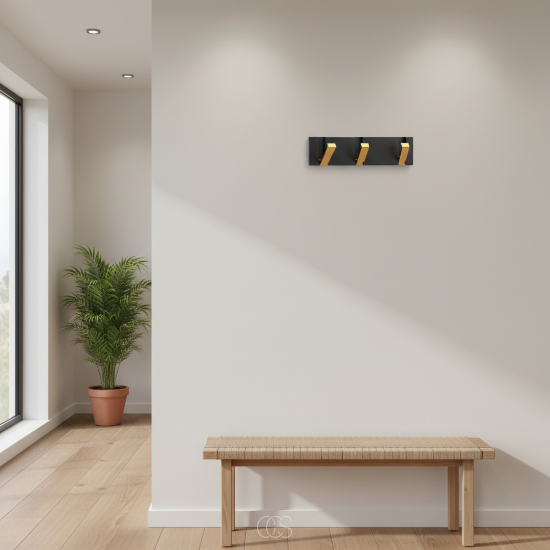 Wall-Mounted Folding Coat Hooks - Space-Saving Minimalist Rack for Entryway, Bedroom & Bath