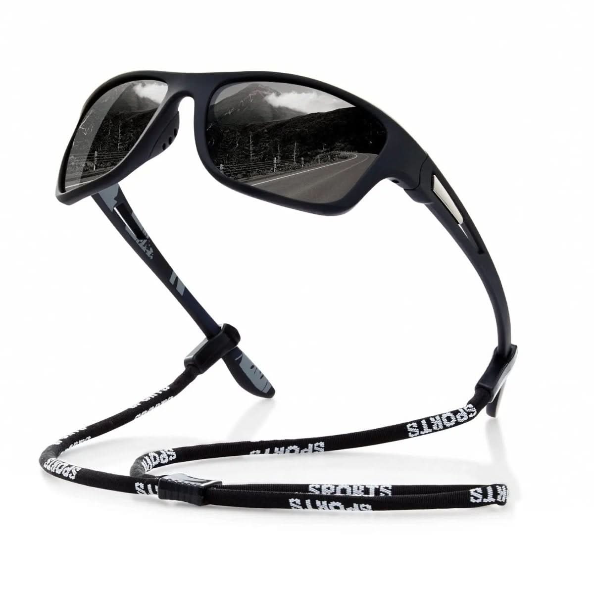 Gafas de sol deportivas polarizadas, protección UV400, ligeras, resistentes a impactos, ideales para correr, ciclismo, senderismo y actividades al aire libre.